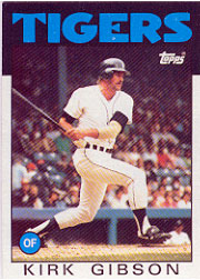 1986 Topps Baseball Cards      295     Kirk Gibson
